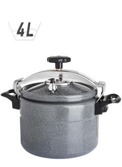 Hic 4 literLiters Aluminium Granite Pressure Cooker 4 liter Grey Color Gray  - Image 1