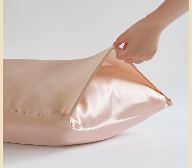 Nan Standard Size Satin Pillowcase for Hair and Skin - Silky Cooling Pillow Case with Envelope Closure (20 x 26 Inches, Sky Blue) - Image 5