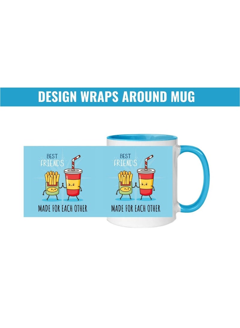 إم إي سي كوب قهوة مطبوع عليه بيست فريندز أحد عشر أوقية مقبض أزرق - Image 3