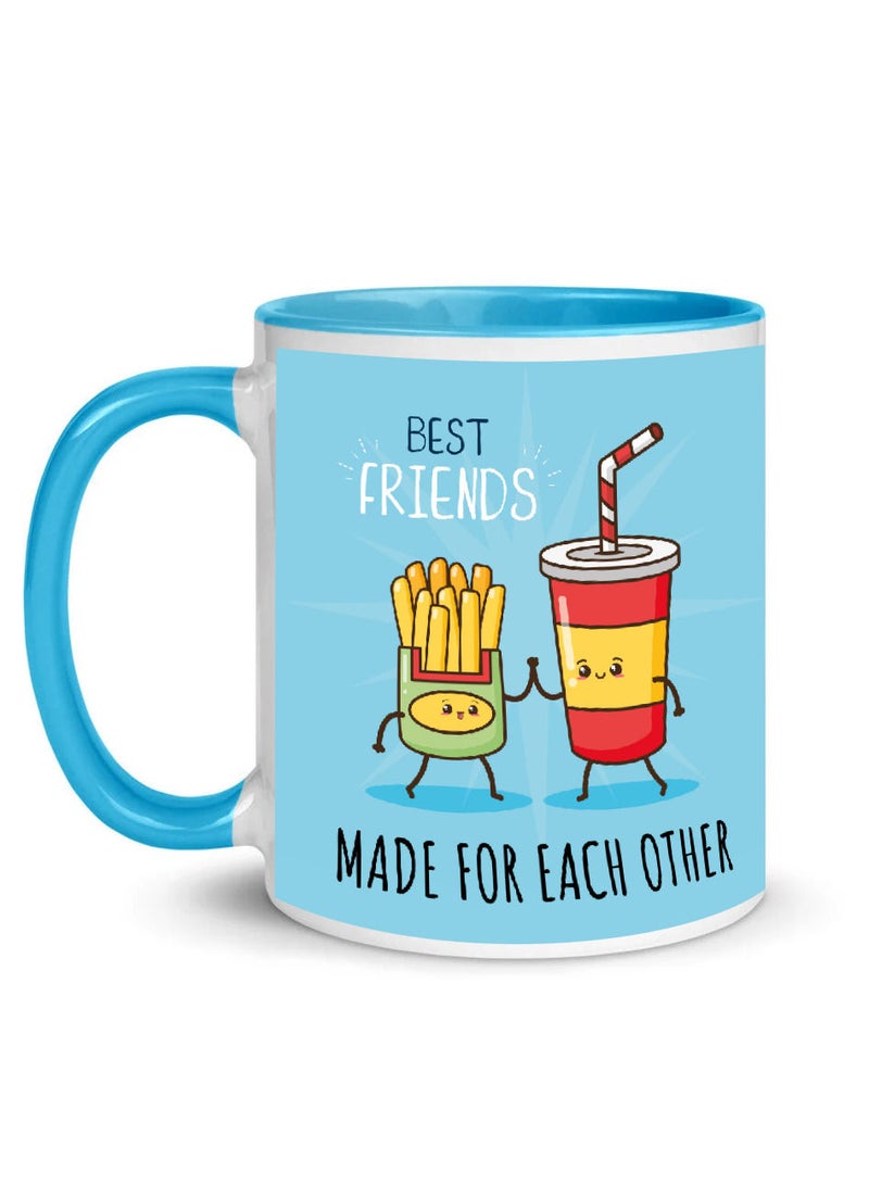 إم إي سي كوب قهوة مطبوع عليه بيست فريندز أحد عشر أوقية مقبض أزرق - Image 1