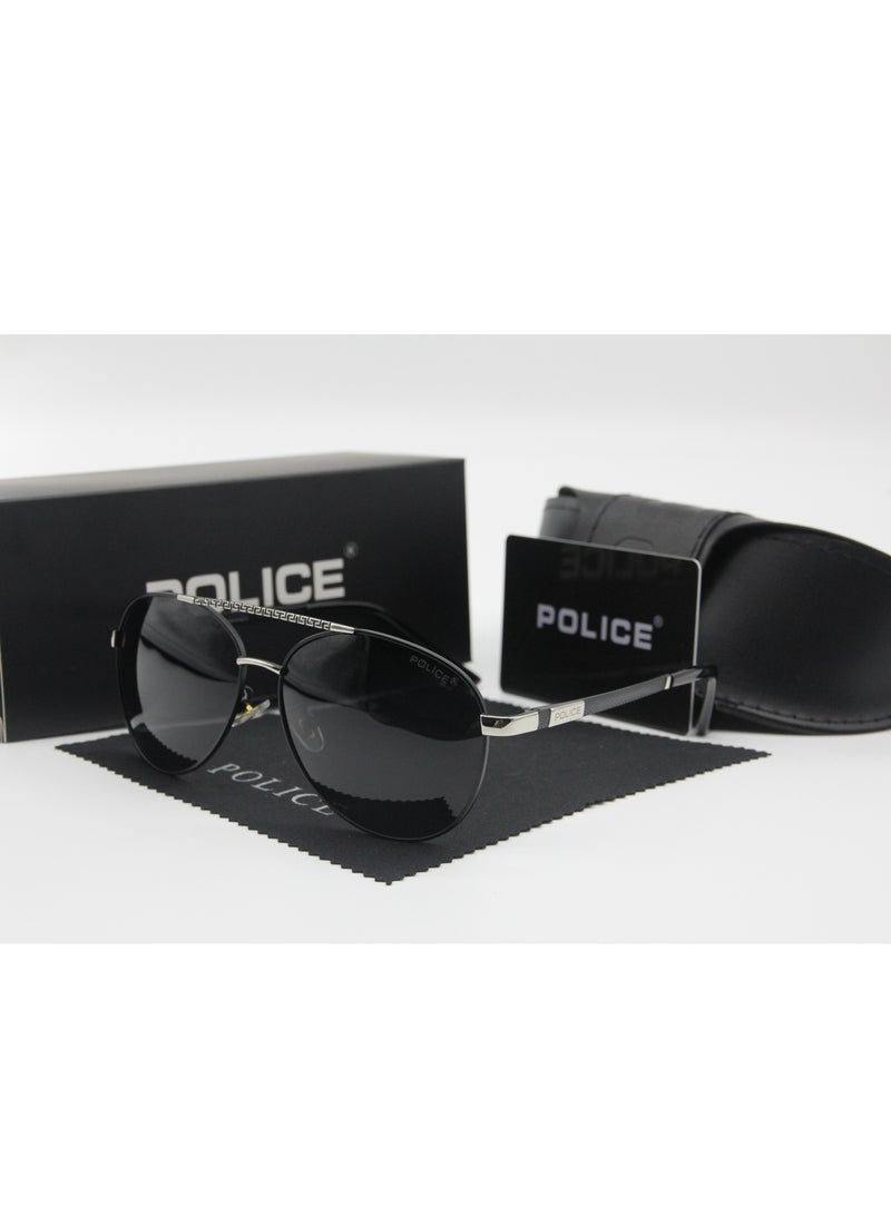 POLICE Men's Pilot Polarized Sport Sunglasses Cycling Sunglasses for Men with UV 400 Protection Sun Glasses with Grey Lenses - Image 1