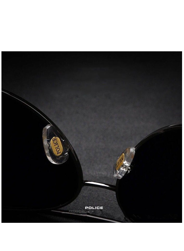 POLICE Men's Pilot Polarized Sport Sunglasses Cycling Sunglasses for Men with UV 400 Protection Sun Glasses with Grey Lenses - Image 2