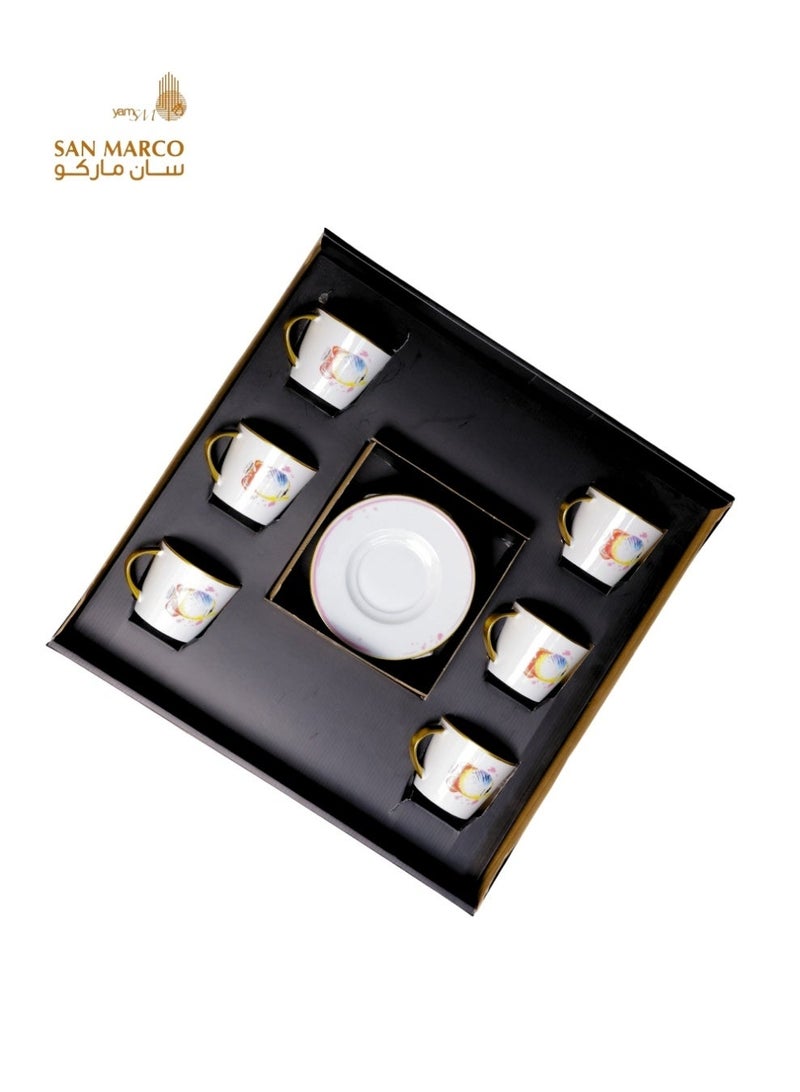 San Marco Luxury Seashell Tea Cup Set – 12 Pieces - Image 1