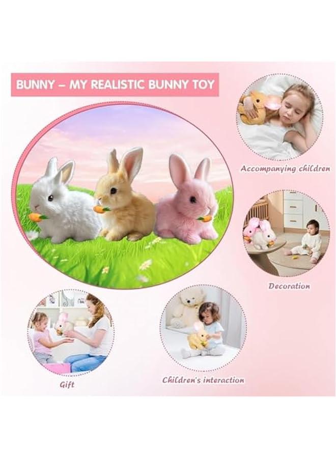 ارنب واقعي يقفز ويرتعش ويرتعش ويهز الاذنين باوراق ملونة - Image 2