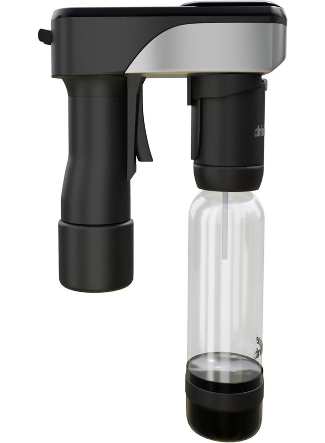 DrinkMate Portable Soda Maker, Black, 0.5L, w/two 3oz Cylinders - Image 4