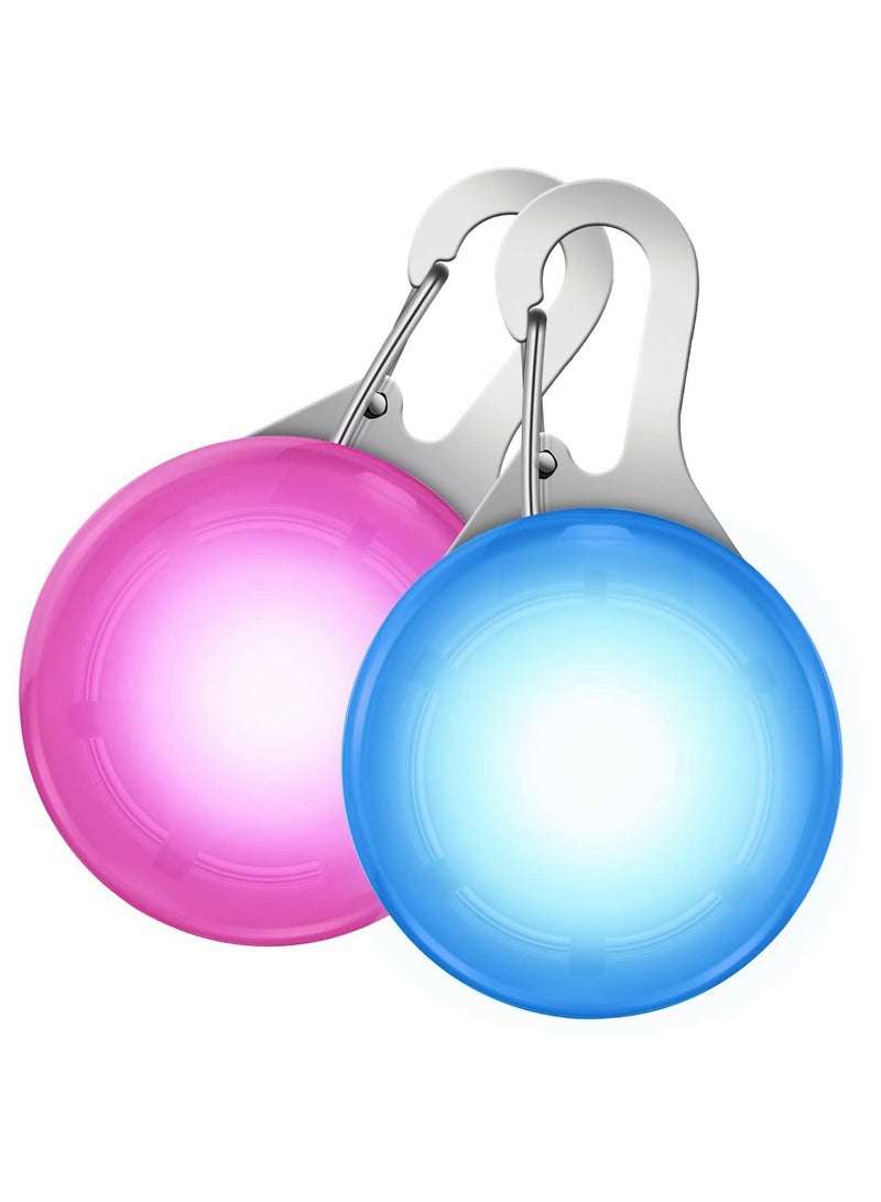 Excefore LED Dog Collar Light,Light Up Dog Collars,Clip-on LED Dog Tag Light for Dog Collar,3 Light Modes Dog Lights for Night Walking & Camping 2pcs - Image 1