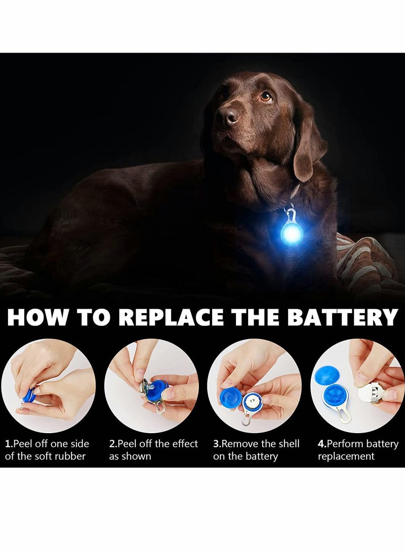 Excefore LED Dog Collar Light,Light Up Dog Collars,Clip-on LED Dog Tag Light for Dog Collar,3 Light Modes Dog Lights for Night Walking & Camping 2pcs - Image 3