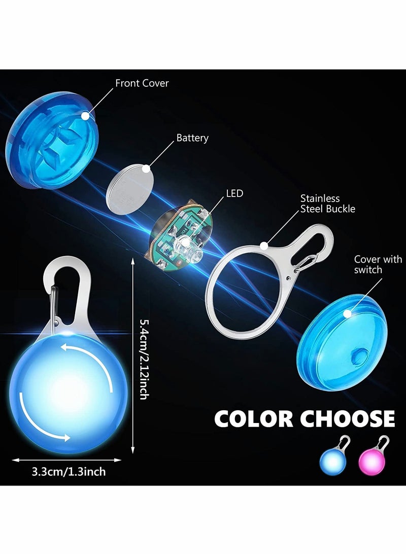 Excefore LED Dog Collar Light,Light Up Dog Collars,Clip-on LED Dog Tag Light for Dog Collar,3 Light Modes Dog Lights for Night Walking & Camping 2pcs - Image 2