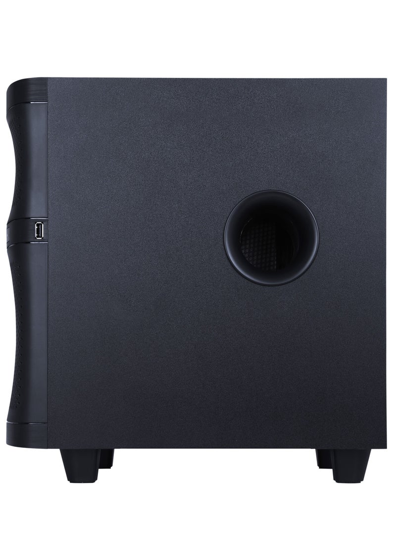 F&D - F&D T200X 140 W 2.1 Channel Soundbar Tower Speaker Bluetooth Multimedia TV Speaker with Multicolored LED Themes , Remote Control , Digital FM , USB - Image 1