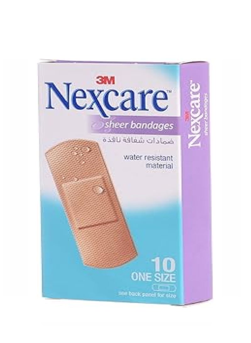 3m Nexcare Sheer Bandages 10 One size