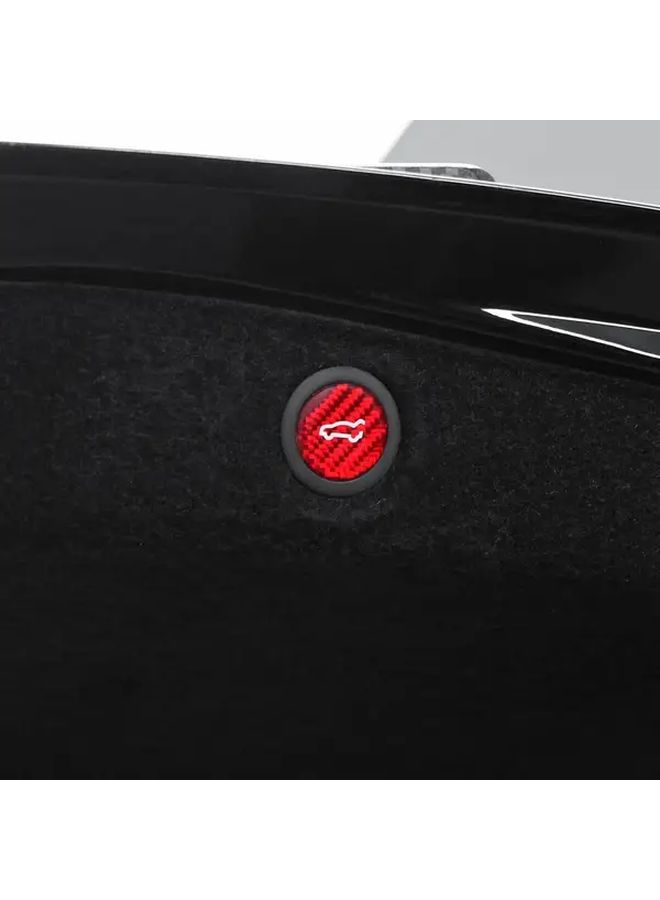 Red Carbon Fiber Rear Trunk Switch Sticker For Modern Car Interior Decor - Image 1