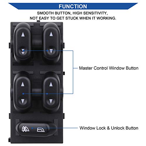Obaee Driver Side Switch & 3 Passenger Window Switches, Compatible with 2004-2008 Ford F150, 2003-2006 Ford Expedition, 2003-2008 Crown Victoria, Lincoln Mark LT, Mercury Grand Marquis and Marauder - Image 2