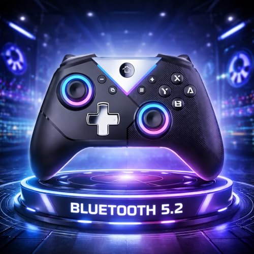 Offbeat Bluetooth 5.2 wireless RGB gaming Controller for PC, IOS/ Android | Dual-mode BT 5.2 + Wired gamepad | Hall effect magnetic triggers & joystick | Macro programmable button and turbo mode | Rechargeable Type C - Image 3