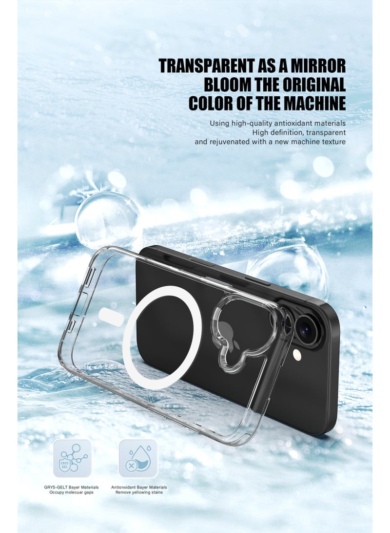 CLPURE 3 in 1 Apple iPhone 17 Protection Pack,for iPhone 17 Case Clear with Screen Protector & Camera Protector Compatible with Magsafe, Anti-Yellowing, Shockproof Slim Magnetic Phone Case Cover, Transparent - Image 4