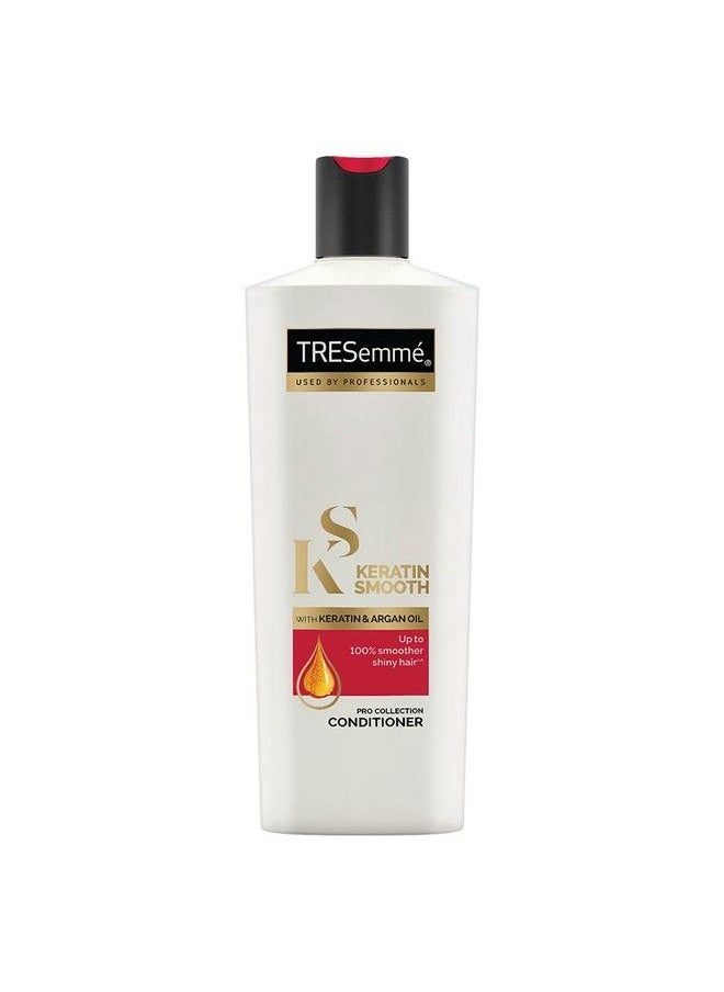 Tresemme Keratin Smooth Conditioner 190 Ml With Keratin & Argan Oil For Straight Shiny Hair Nourishes Dry Hair & Controls Frizz For Men & Women  - Image 2