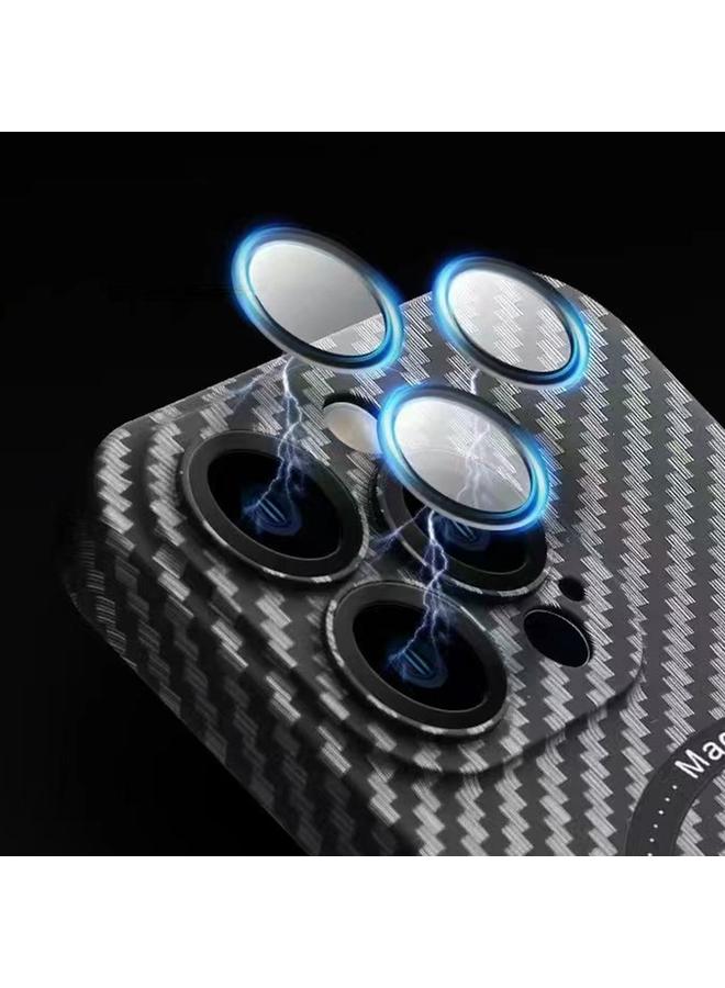 زبون جراب هاتف iPhone 11 MagSafe المغناطيسي المصنوع من ألياف الكربون مع فيلم عدسة - Image 4