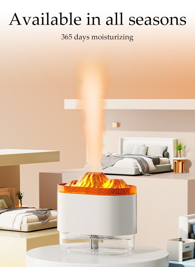 DUNISO Multifunctional Household Humidifier Ultrasonic Cool Mist Humidifier with Ambient Light High-frequency Nanoscale Atomizing Volcano Aroma Diffuser USB Rechargeable Mute Quickly & Evenly Humidify for Home, Office, Travel, Baby - Image 5