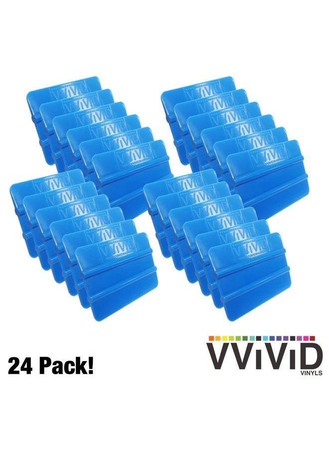 VViViD Blue Handheld Vinyl Wrap Applicator Squeegee (24 Pack) - Image 2
