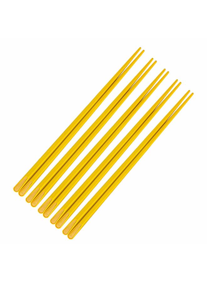 5 Pair Chopsticks Little Yellow Duck Cartoon Anti Slip Heat Resistant Chopsticks for Home