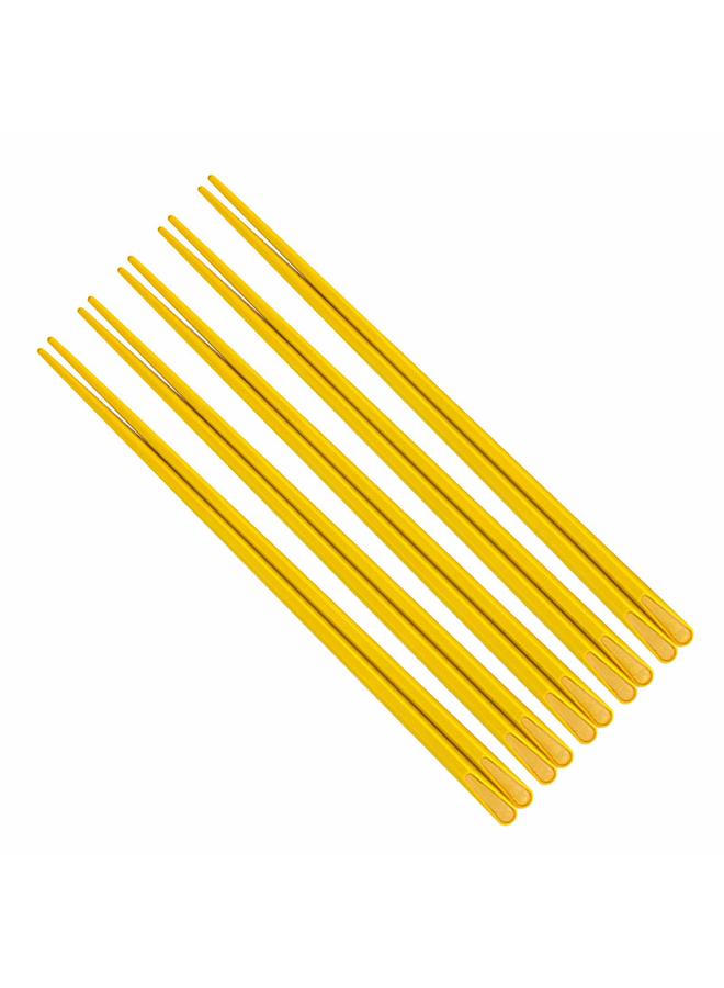 5 Pair Chopsticks Little Yellow Duck Cartoon Anti Slip Heat Resistant Chopsticks for Home