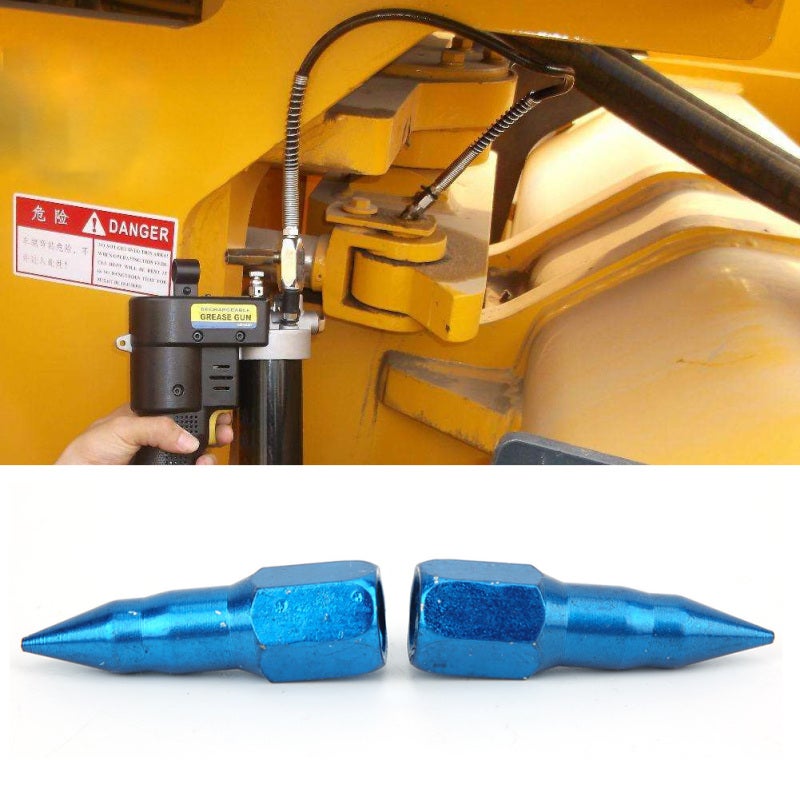2 Pcs Grease Gun Nozzle All Steel Needle Nose Dispenser Grease Gun Accessory (Blue ) - Image 5