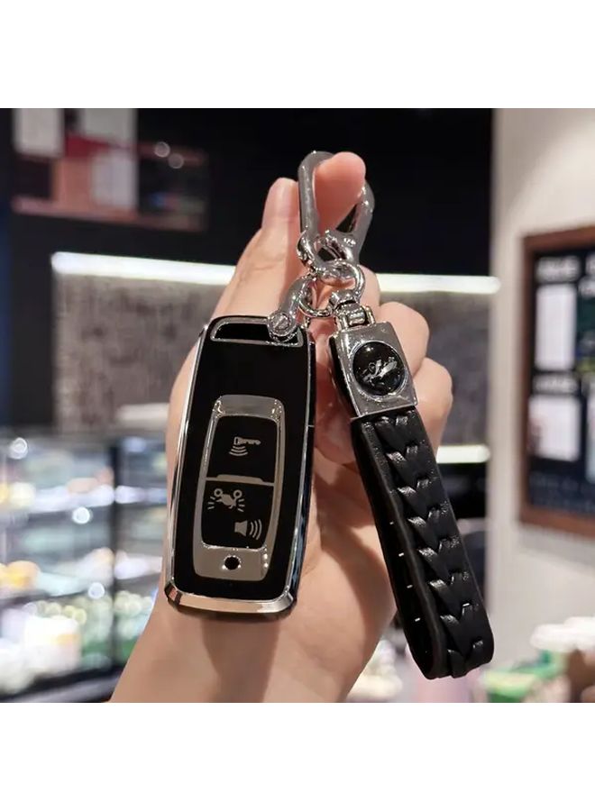 غطاء مفتاح التحكم عن بعد من مادة TPU باللون الأبيض مخصص لدراجة هوندا PCX160 بنظام المفتاح الذكي بدون مفتاح - Image 1
