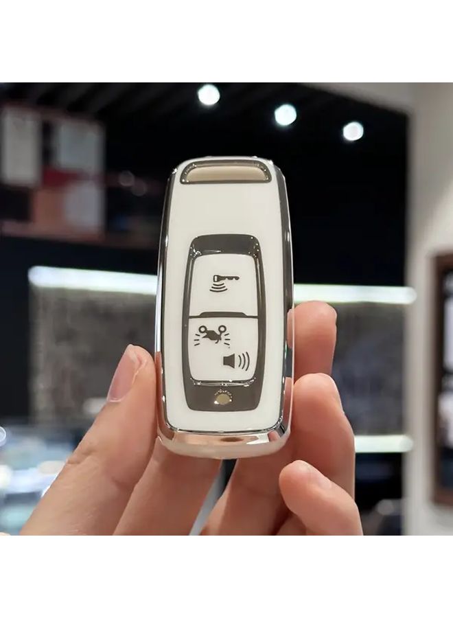 غطاء مفتاح التحكم عن بعد من مادة TPU باللون الأبيض مخصص لدراجة هوندا PCX160 بنظام المفتاح الذكي بدون مفتاح - Image 4