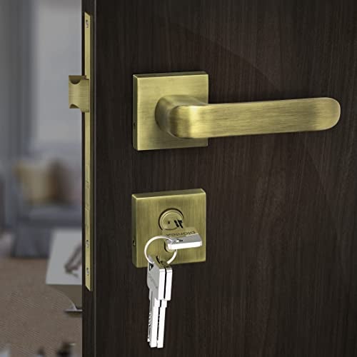 Plantex Triple Security Door Lock For Home/Main Door Lock Set With 3 Years Of Warranty/Mortise Lock For Door With Brass Lock Body & Cylinder(7110 - Brass Antique), Knob - Image 5