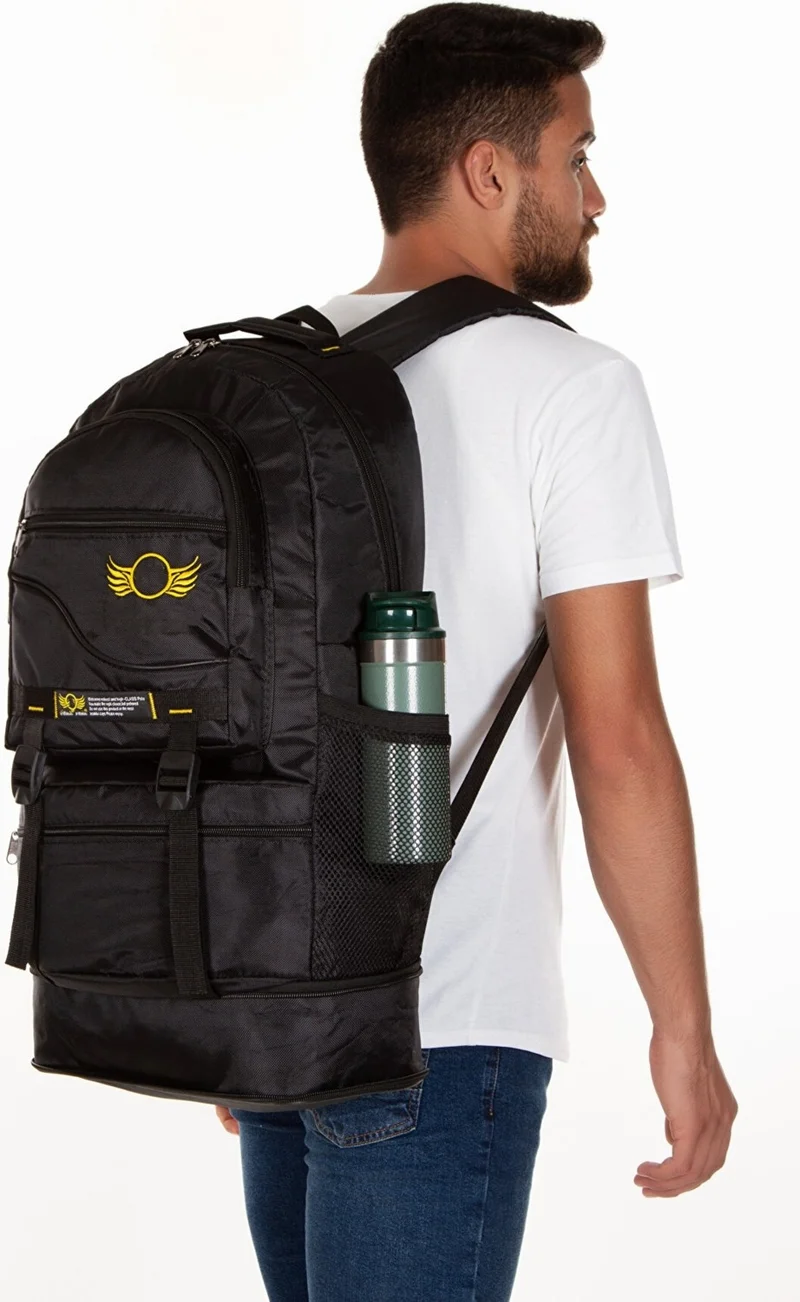 افكا Original Bellows Orthopedic Comfort Multi-Eye Travel Travel Hiking Mountaineer Camping Sports Backpack 65 L