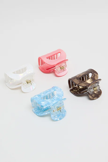 R&b 4 Pack Printed Claw Clips