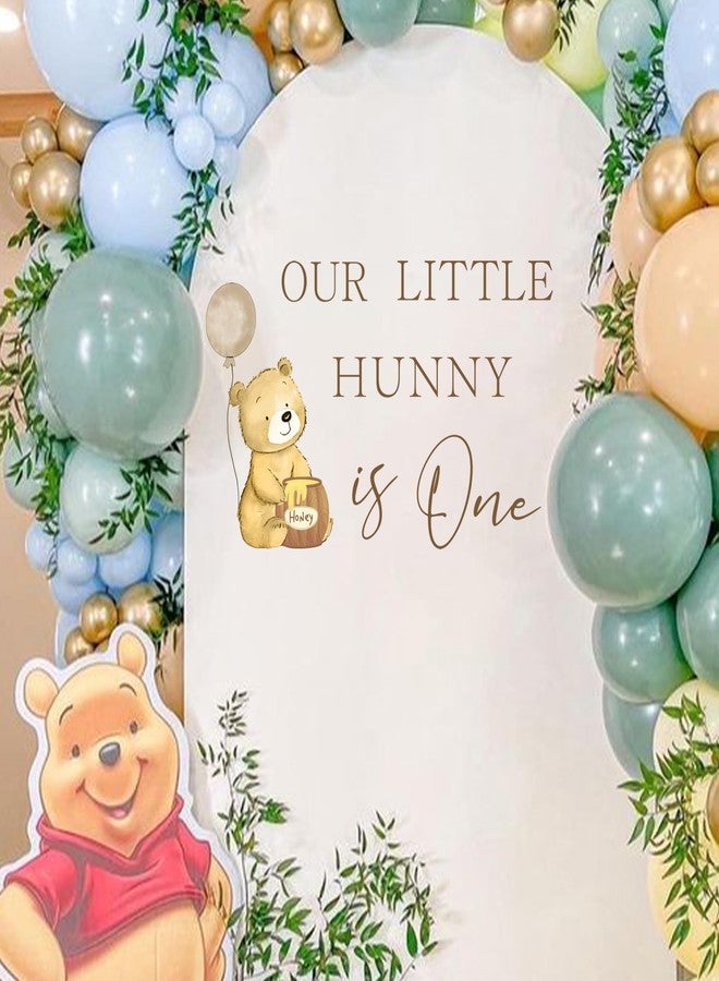 Capiont Our Little Hunny is One Decal - Little Bear First Birthday Decor Wall Sticker, Honey Theme Party Supplies, Our Little Honey is Turning One Photo Props (Our Little Hunny Decal) - Image 5