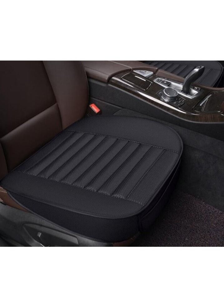DUNISO 2 pcs Front Car Seat Covers  With Storage Pouch Faux Leather Protectors for Front Seats Waterproof and Anti-Slip Cushions  Wrap Around The Bottom Fits Most of Vehicles  - Image 3
