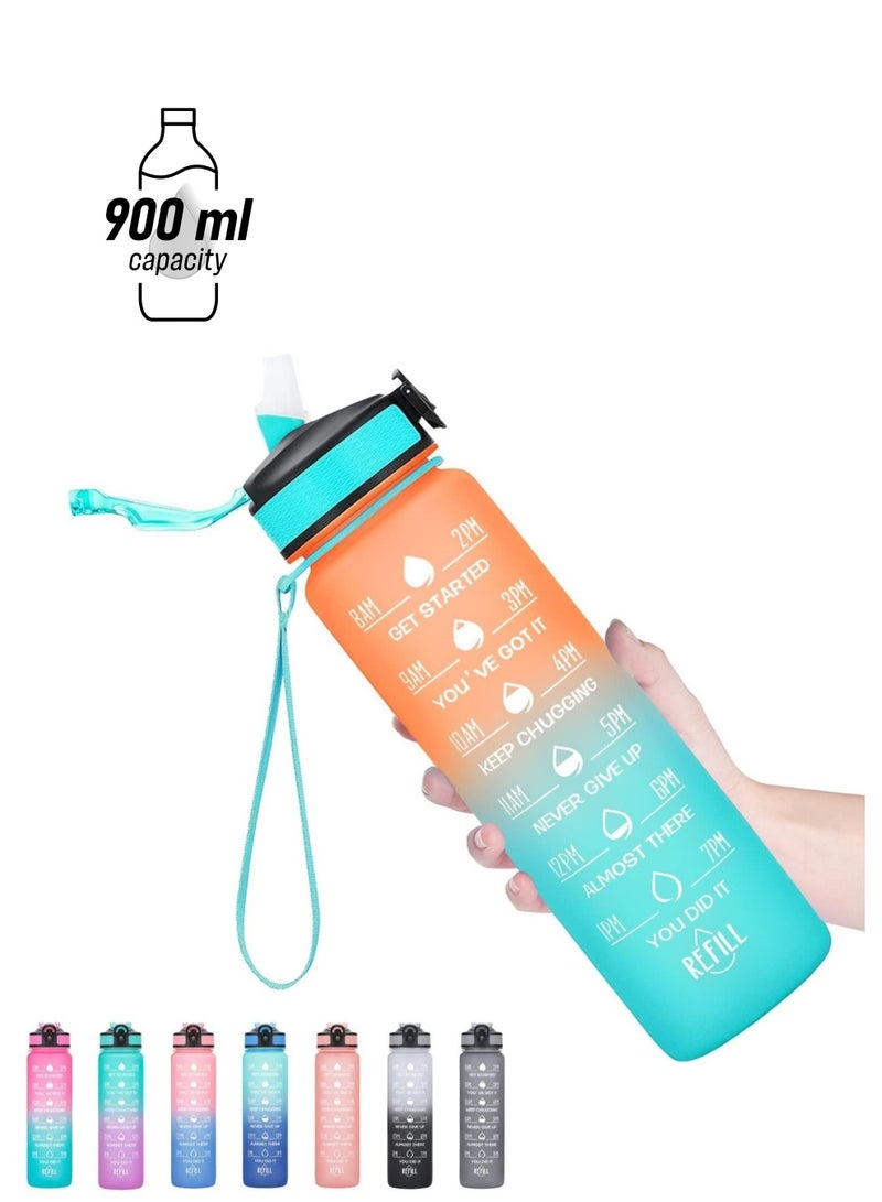VIO Motivational Water Bottle With Time Marker Leakproof Sturdy Daily Use Bottle For Fitness Gym Office School and Outdoor Sports - Image 1