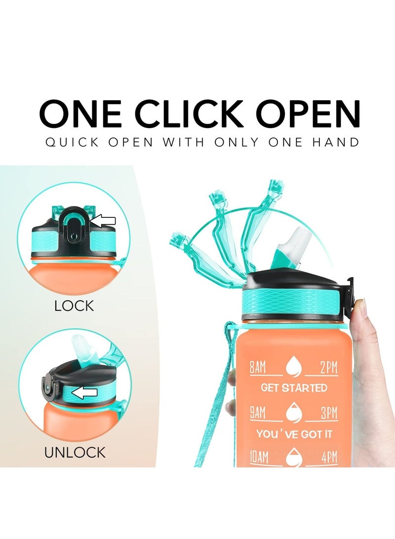 VIO Motivational Water Bottle With Time Marker Leakproof Sturdy Daily Use Bottle For Fitness Gym Office School and Outdoor Sports - Image 2