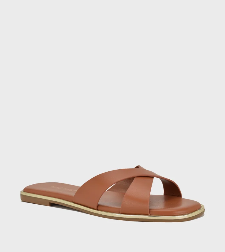 WNEDENY3 BROWN Women Flats