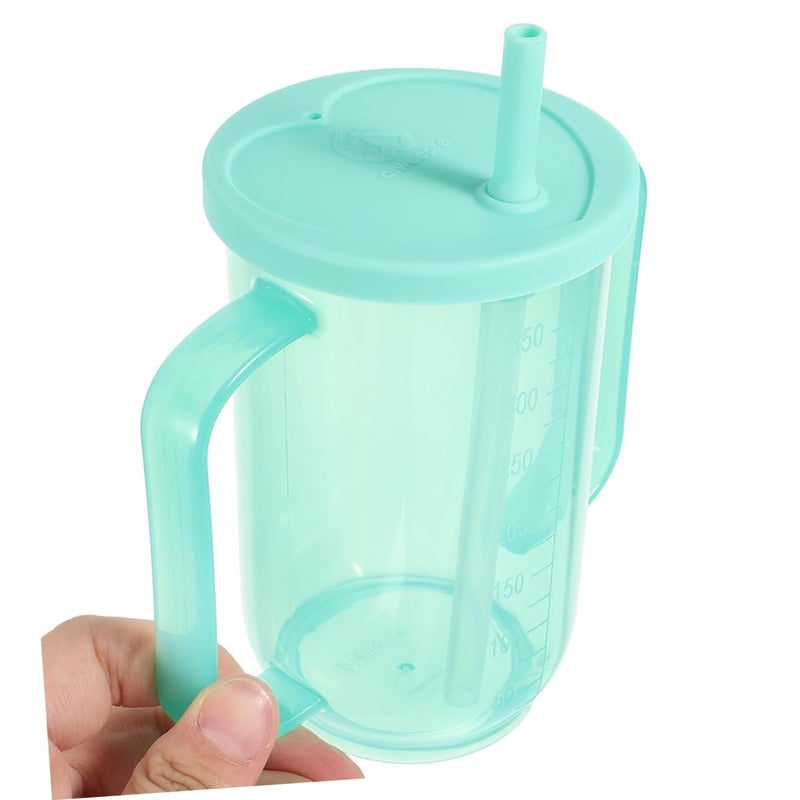 Elderly Sippy Cup With Handles Liquid Diet Feeding Mug For Bedridden Patients Safe Easy Clean Antichoking Design Disabled Care Seniors Blue - Image 5