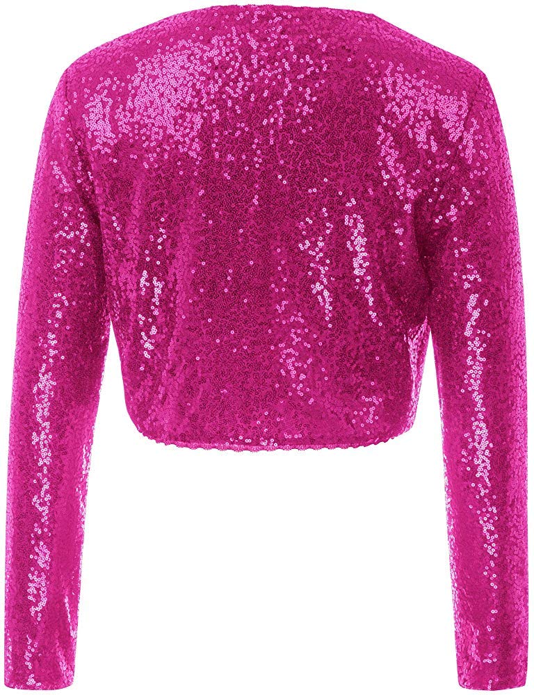 PINK WINGS Girl's Polyester Blend V-Neck Shrug (SEQSHRUG_Pink_10 Years-11 Years) - Image 2