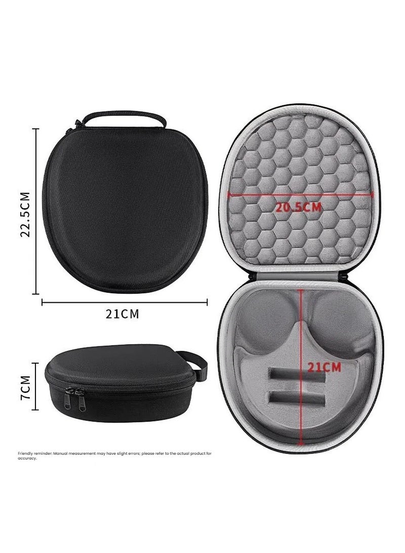 عام حقيبة تخزين بسحاب مخصصة لسماعات Razer OpusX - حقيبة واقية صلبة مقاومة للصدمات، محمولة ومدمجة لتنظيم وحماية السماعات والملحقات. - Image 5