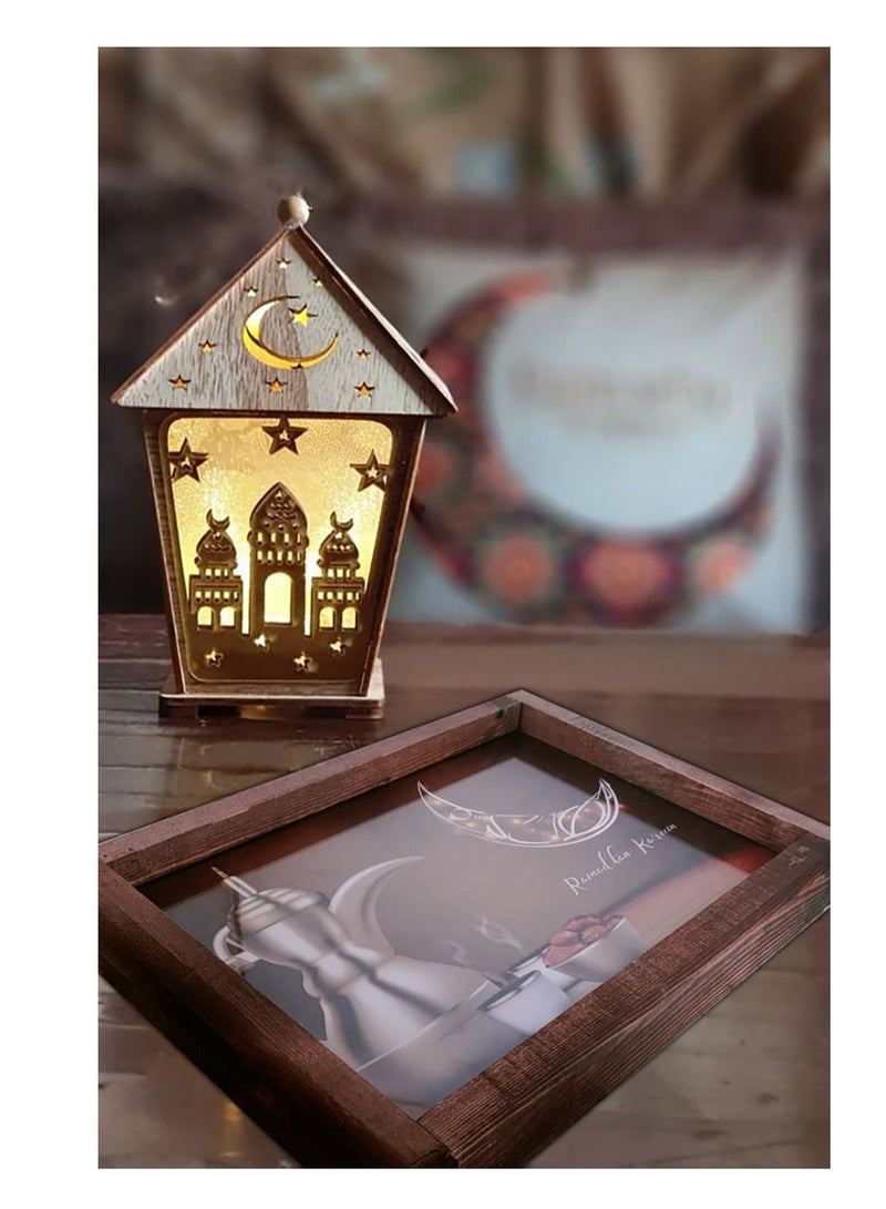 Luminous wooden tray, Ramadan shapes (Figure 8) - Image 2