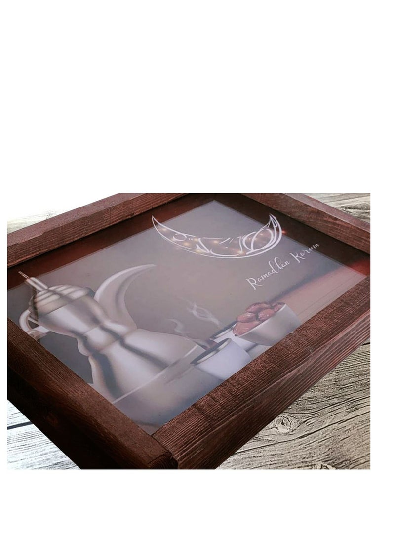 Luminous wooden tray, Ramadan shapes (Figure 8) - Image 1