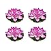 Superdream Superdream 4PCS Large Artificial Floating Lotus Flowers, Home Garden Pond Aquarium Wedding Decor (7inch) (Purple)  - Image 2