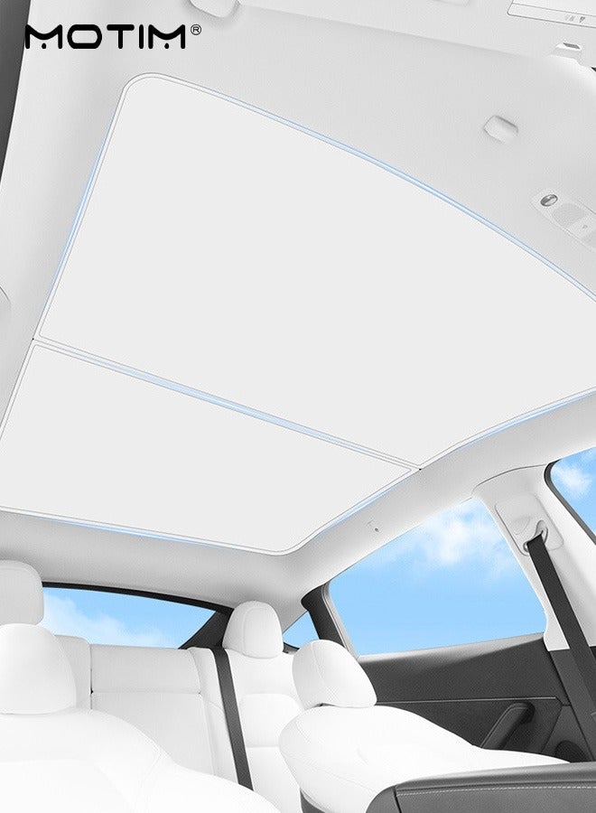 موتيم مظلة سقف لسيارة Tesla Model 3 Highland 2025/2024، مظلة Nano Ice Silk، عازلة للأشعة فوق البنفسجية، تمنع 99% من الأشعة فوق البنفسجية، تحافظ على برودة السيارة، إكسسوارات Tesla Model 3 Highland - Image 1