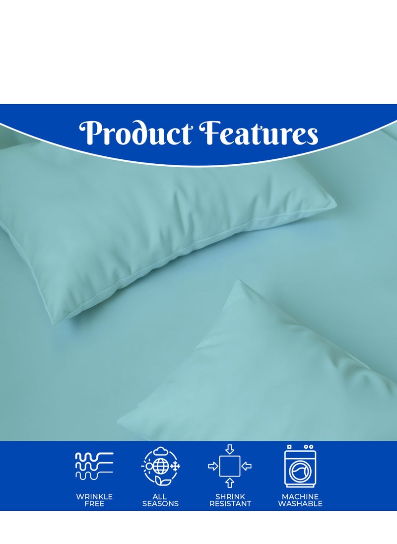 Infinitee Xclusives Premium Blue King Sheets S et- 1800 TC Series 4 Piece Bed Sheets - Soft Brushed Microfiber Fabric - 16 Inches Deep Pockets Sheets Wrinkle Free & Fade Resistant by Infinitee Xclusives  - Image 5