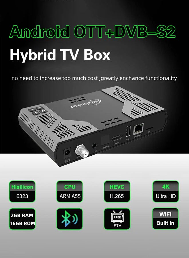 Z8 Plus 4K Android OTT+ DVB-S2+DVB-T2 Hybrid TV Box BT Remote 5G Wifi 2+16GB FTA Satellite Terrestrial TV Receivers Set Top Box - Image 5