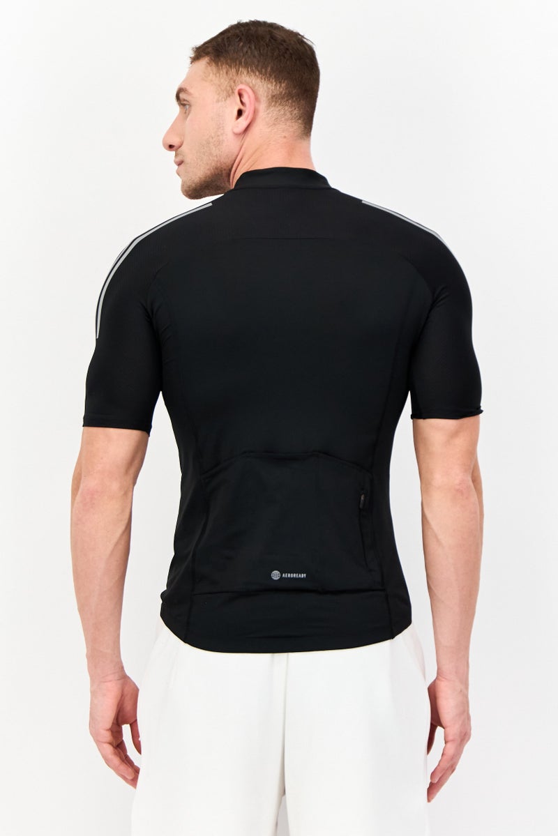 Adidas تي شيرت رياضي للرجال بأكمام قصيرة مناسب للخارج، أسود - Image 3