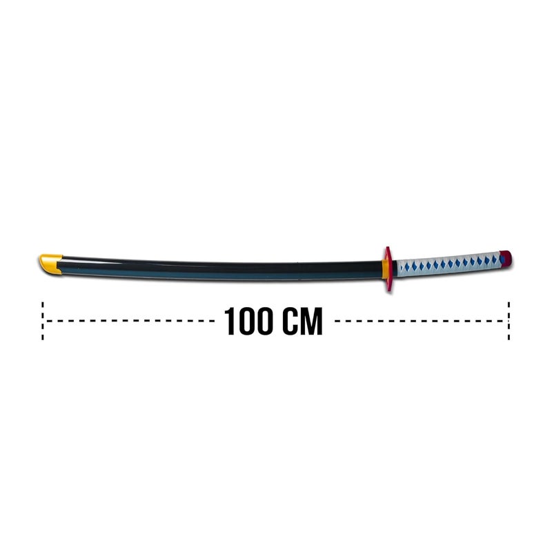 Offo Demon Slayer Giyu Tomioka Neon LED Katana – 100cm Life-Size Light-Up Anime Sword for Cosplay, Display & Training | Elegant Gift for Fans, Kids, Teens & Collectors - Image 4