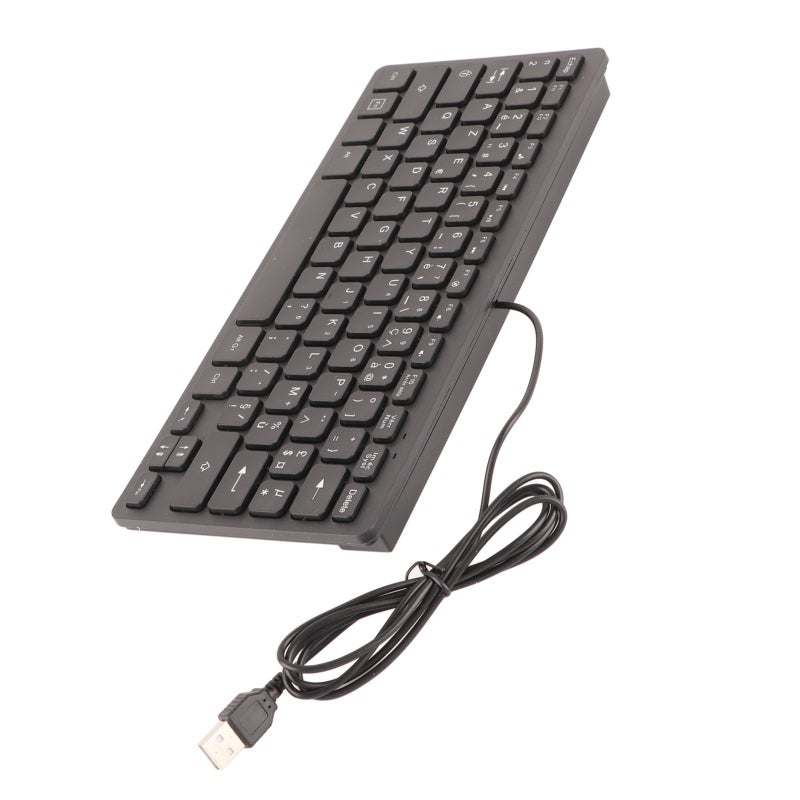 لوحة مفاتيح ميكانيكية بـ 78 مفتاحاً، سلكية عبر USB - متوافقة مع الحاسوب الشخصي والمحمول - تصميم مريح من البلاستيك ABS للاستخدام المنزلي والمكتبي - Image 3