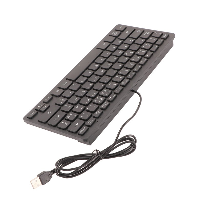 لوحة مفاتيح ميكانيكية بـ 78 مفتاحاً، سلكية عبر USB - متوافقة مع الحاسوب الشخصي والمحمول - تصميم مريح من البلاستيك ABS للاستخدام المنزلي والمكتبي - Image 5