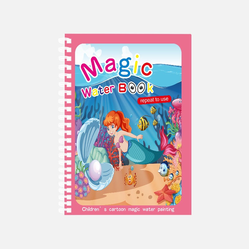 Magic Water Drawing Book for Kids Mermaid Princess (send 1 special pen) 
