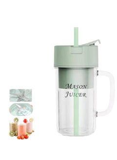 Generic Royadulex Blender, Royadulex Portable Blender Juicer Bottle, Royadulex Mason Juicer, Portable Blender Cup with Straw, Fresh Juice Blender Bottle, Portable Blender Personal Blender (Green)